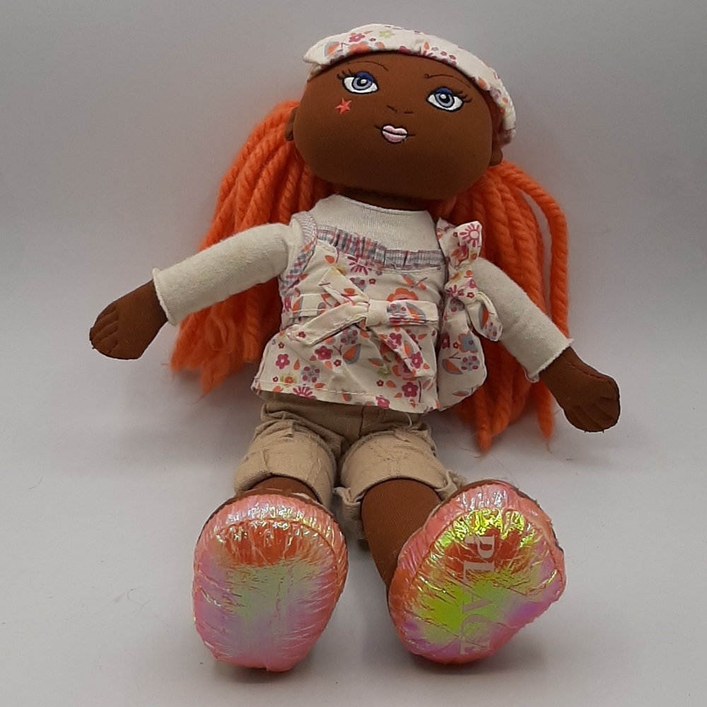 The Children's Place Pals African American Plush Doll with Orange Hair 12”
